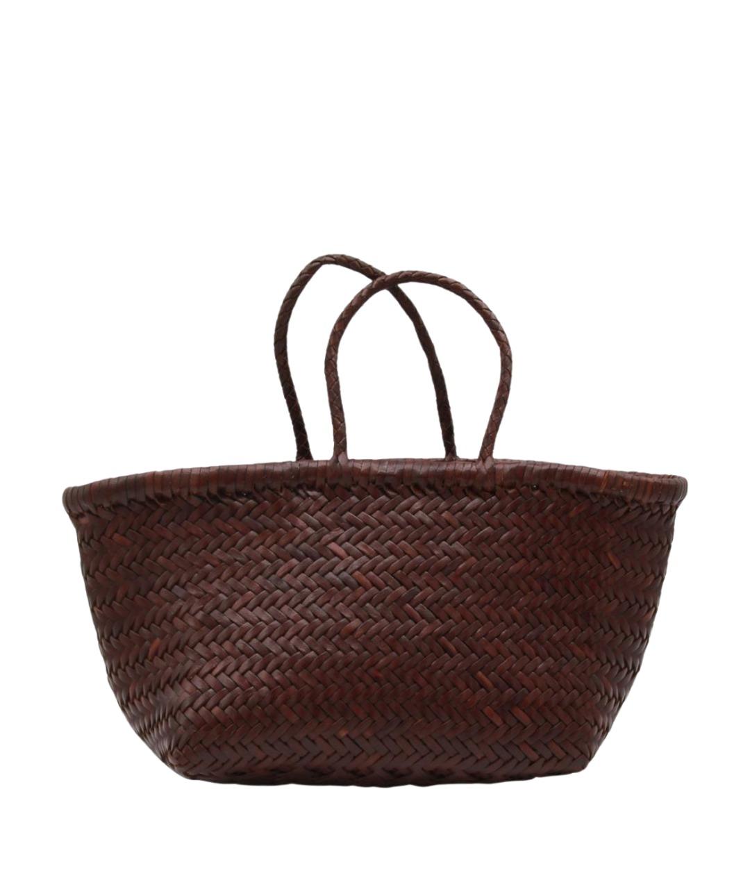 Dragon Diffusion Коричневая кожаная сумка тоут, фото 1