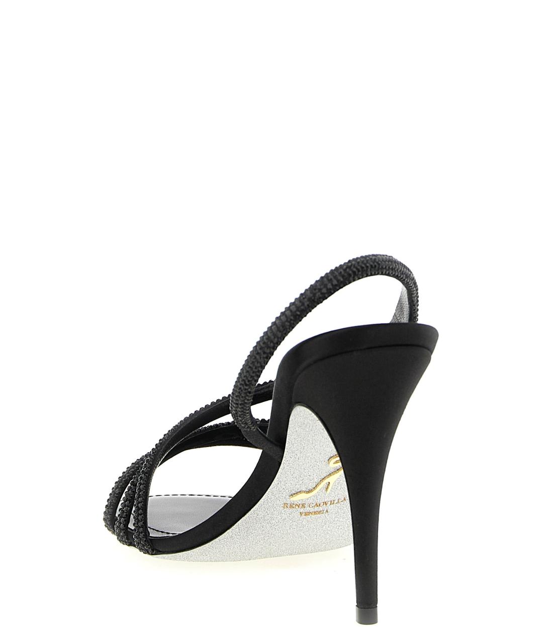 RENE CAOVILLA Черные босоножки, фото 3