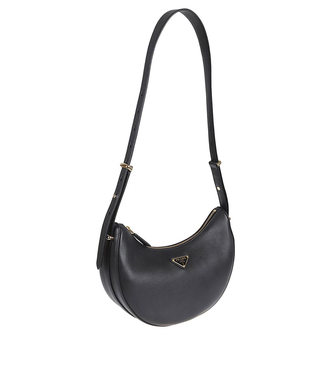 PRADA Черная кожаная сумка через плечо, фото 4