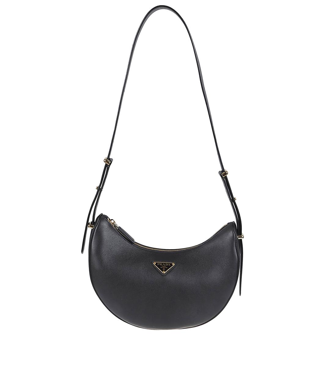 PRADA Черная кожаная сумка через плечо, фото 2