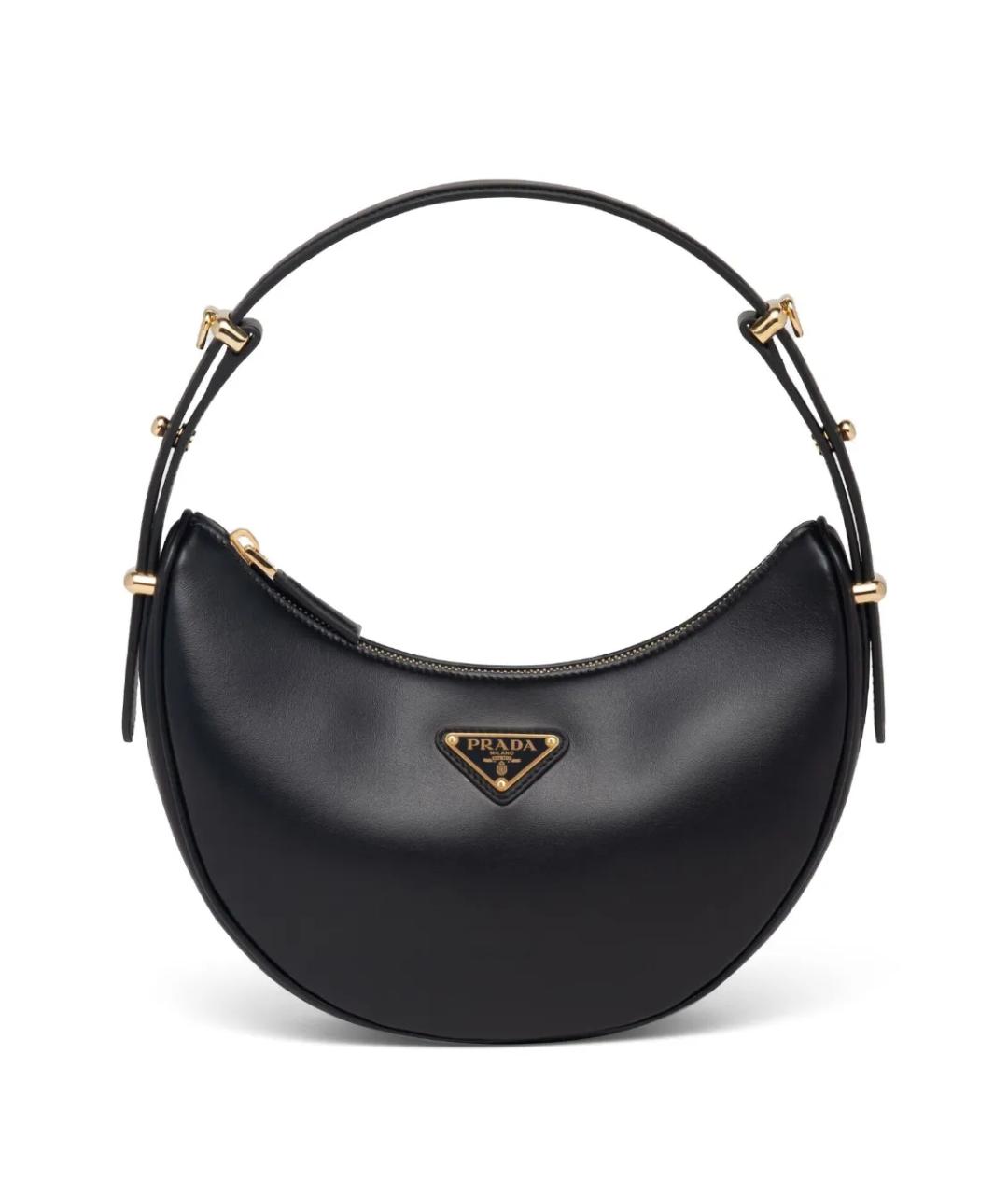 PRADA Черная кожаная сумка через плечо, фото 1