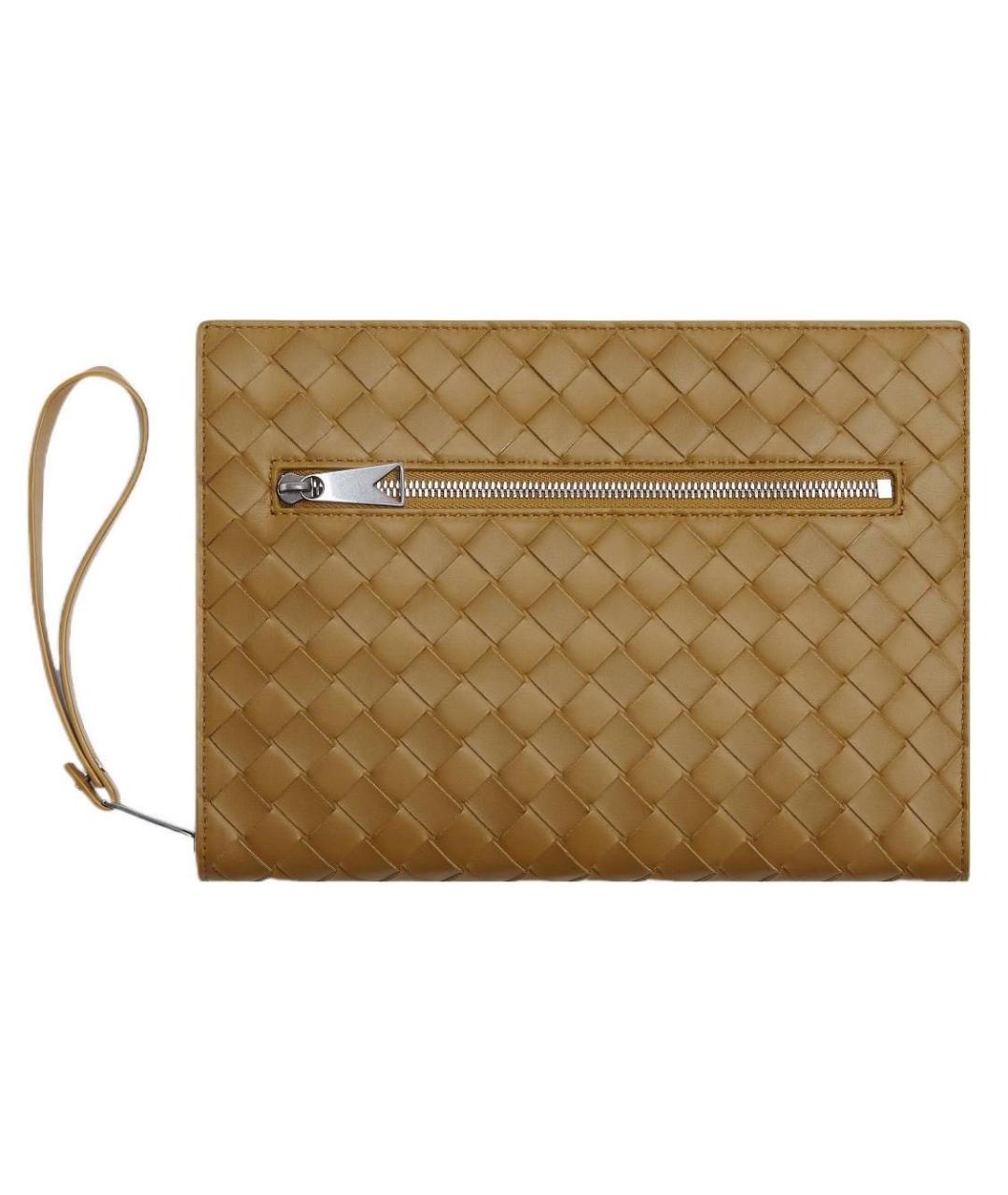 BOTTEGA VENETA Бежевая кожаная папка для документов, фото 1