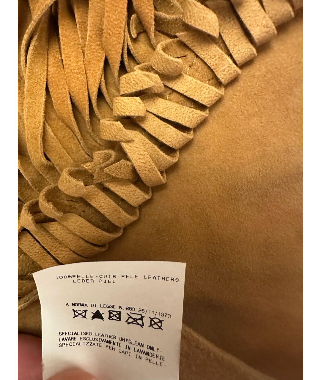 ERMANNO SCERVINO Горчичная замшевая юбка мини, фото 6