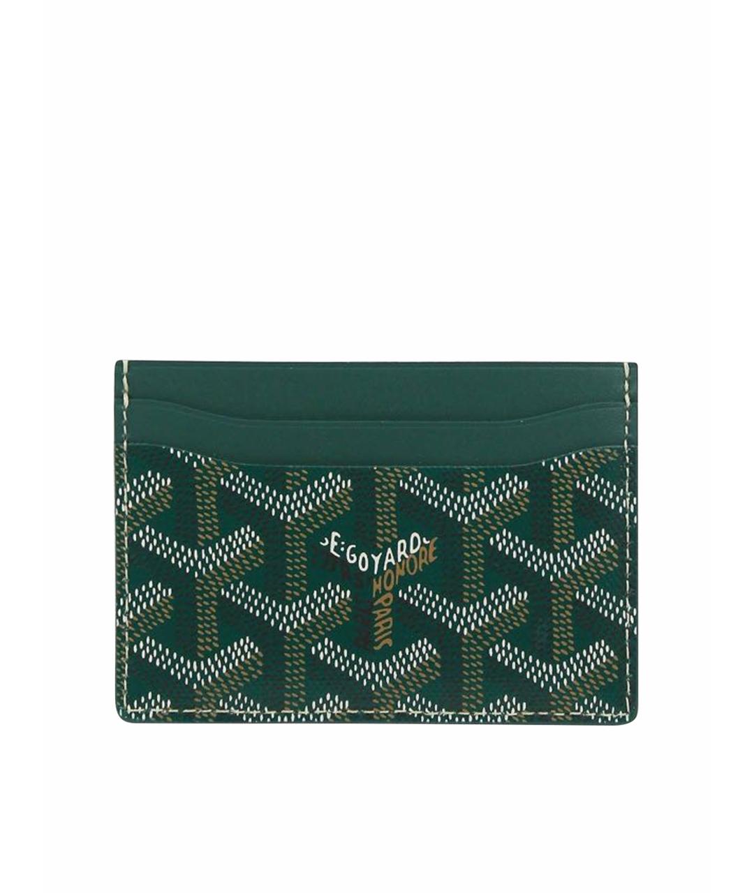 GOYARD Зеленый кожаный кардхолдер, фото 1