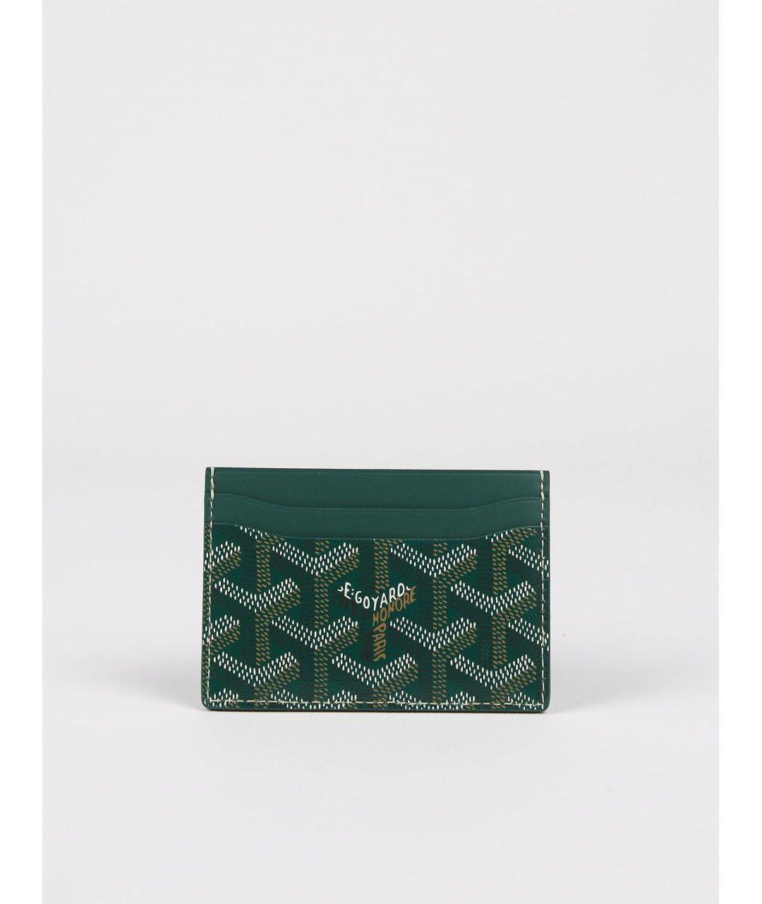 GOYARD Зеленый кожаный кардхолдер, фото 8