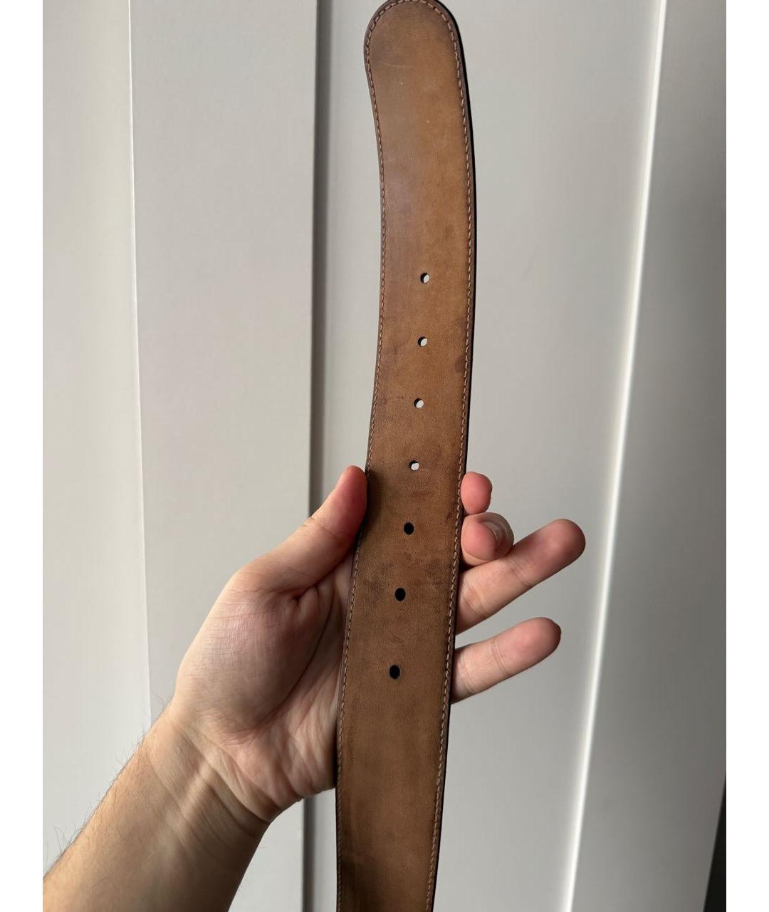 GUCCI Черный кожаный ремень, фото 4