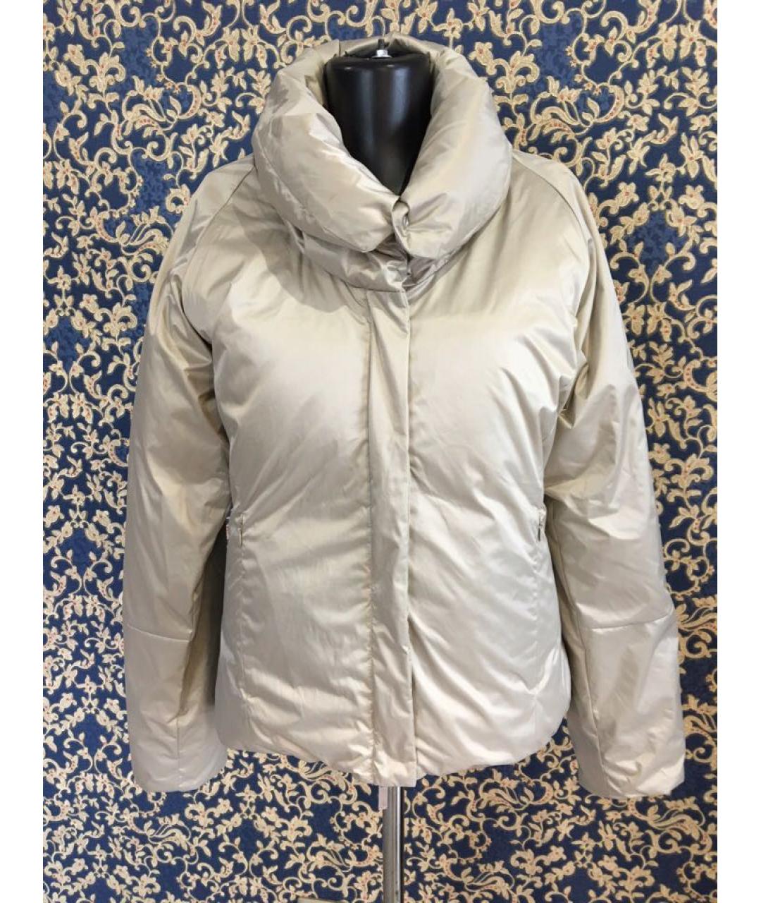 CALVIN KLEIN Бежевый полиэстеровый пуховик, фото 9