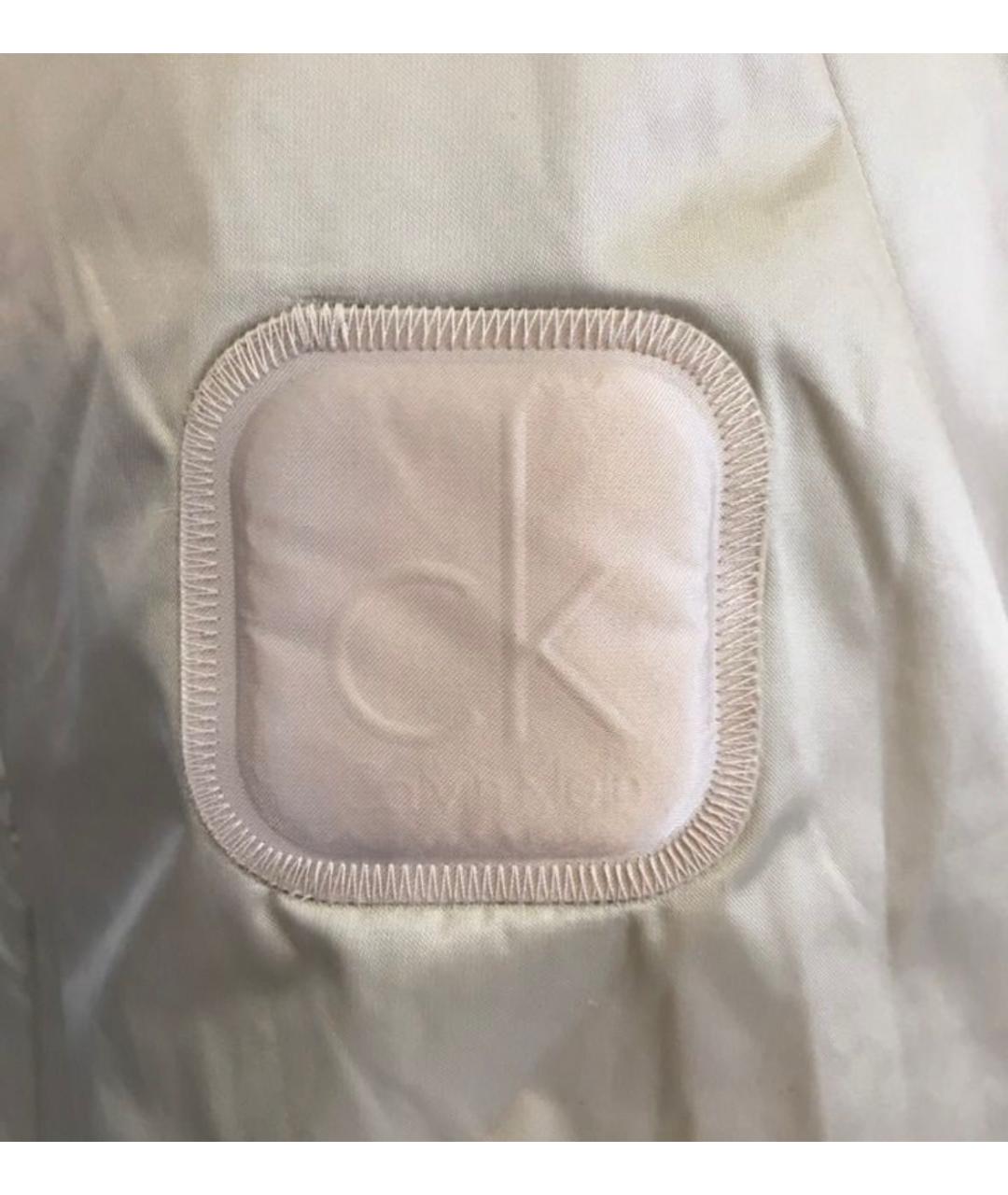 CALVIN KLEIN Бежевый полиэстеровый пуховик, фото 8