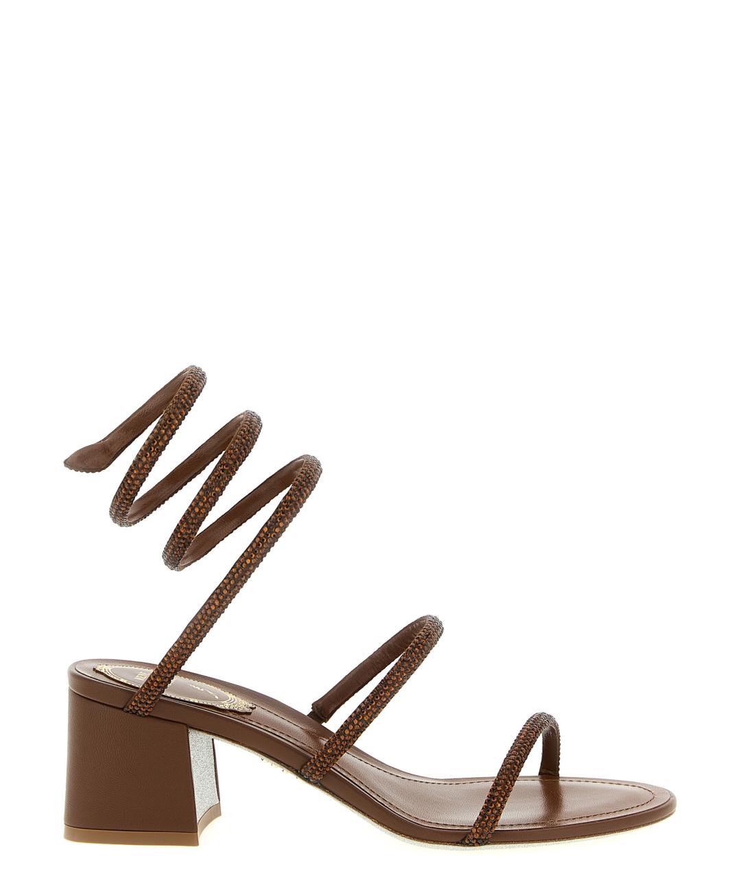 RENE CAOVILLA Коричневые босоножки, фото 1