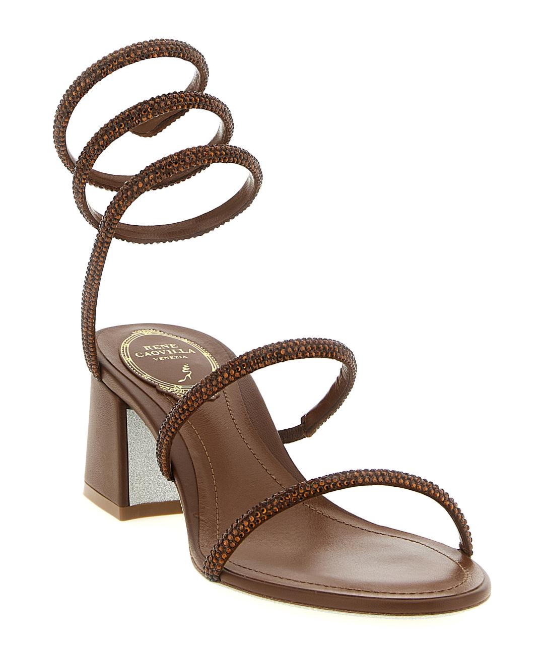 RENE CAOVILLA Коричневые босоножки, фото 2
