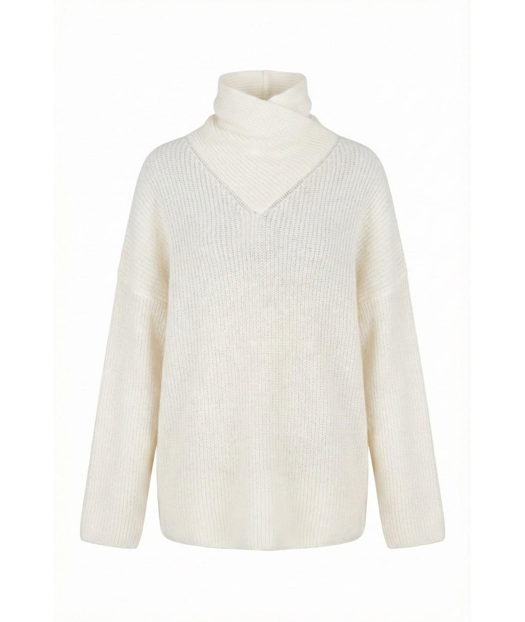 ERMANNO SCERVINO Белый шерстяной джемпер / свитер, фото 6