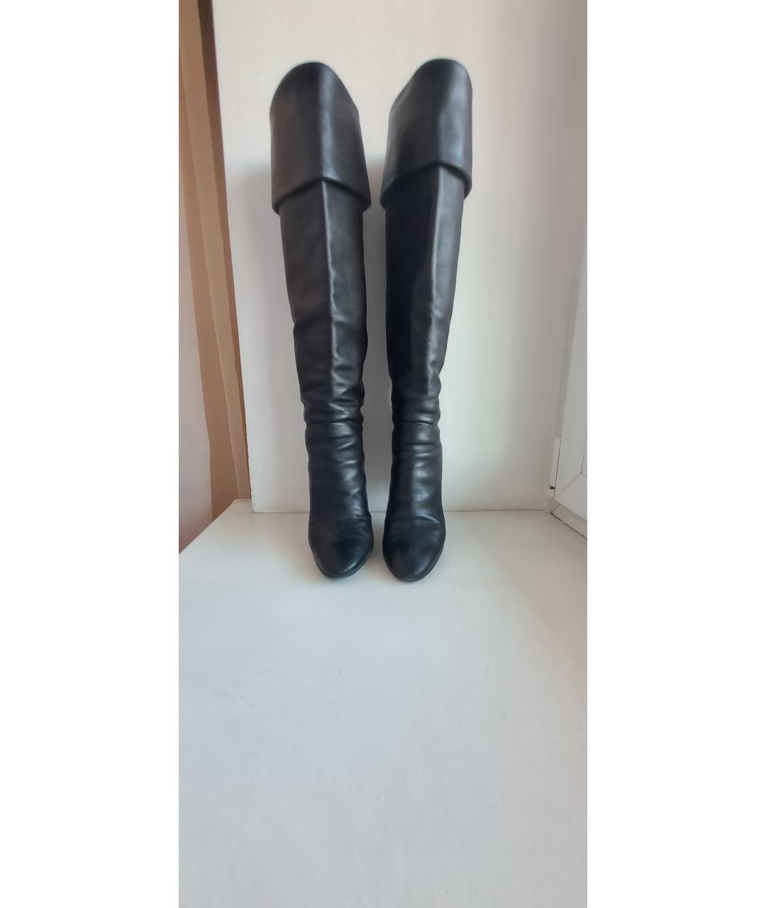 GIUSEPPE ZANOTTI DESIGN Черные кожаные сапоги, фото 3