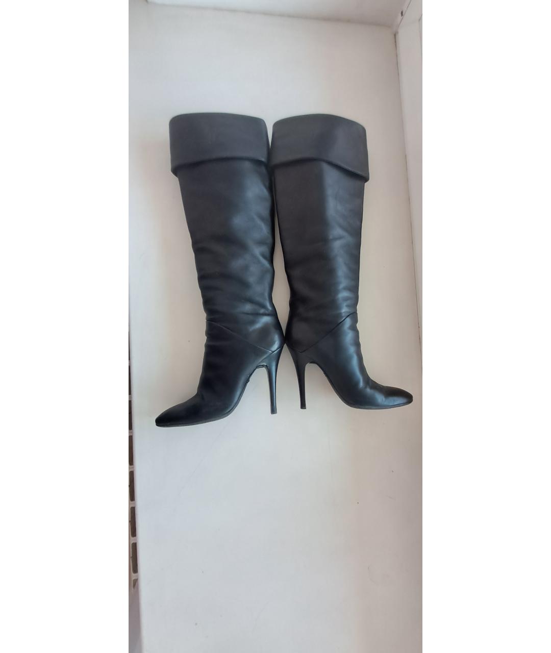 GIUSEPPE ZANOTTI DESIGN Черные кожаные сапоги, фото 2