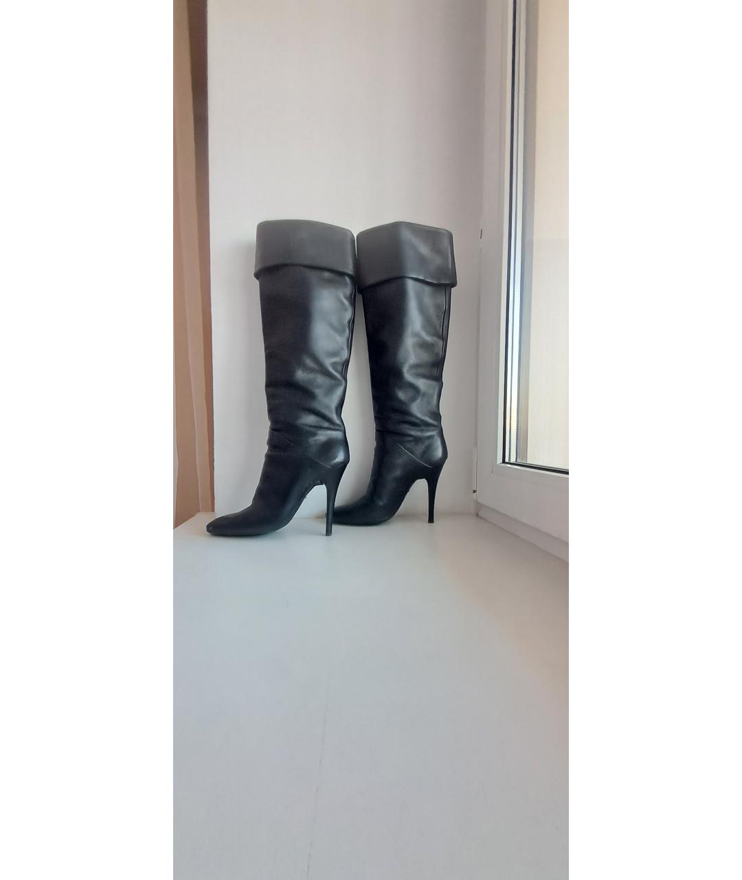 GIUSEPPE ZANOTTI DESIGN Черные кожаные сапоги, фото 4