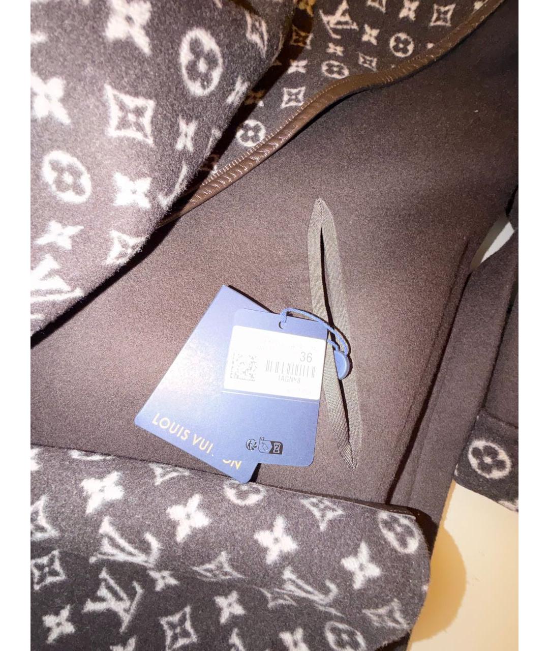 LOUIS VUITTON Коричневое шерстяное пальто, фото 5