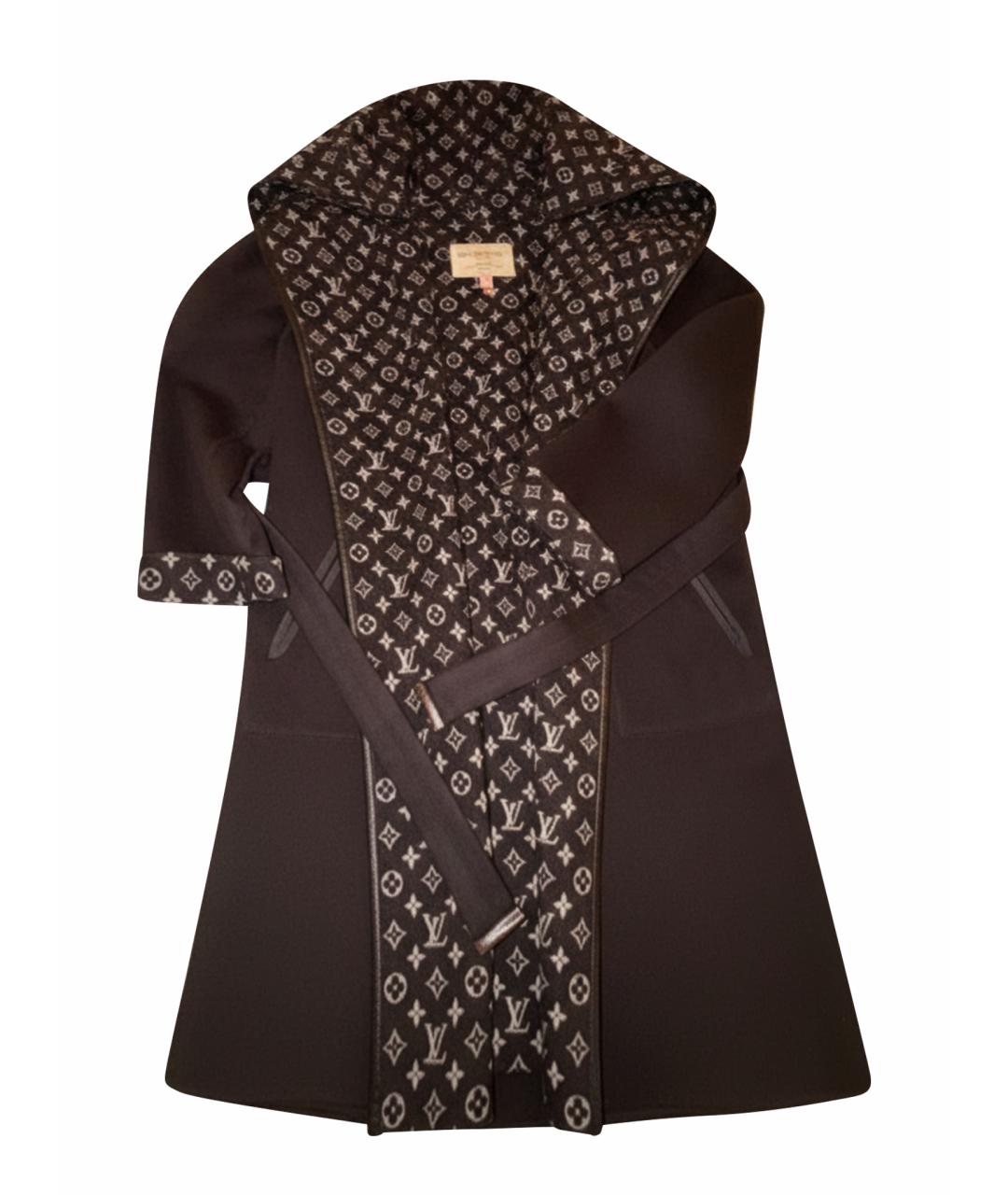 LOUIS VUITTON Коричневое шерстяное пальто, фото 1
