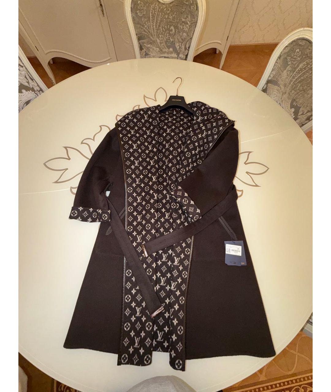 LOUIS VUITTON Коричневое шерстяное пальто, фото 6