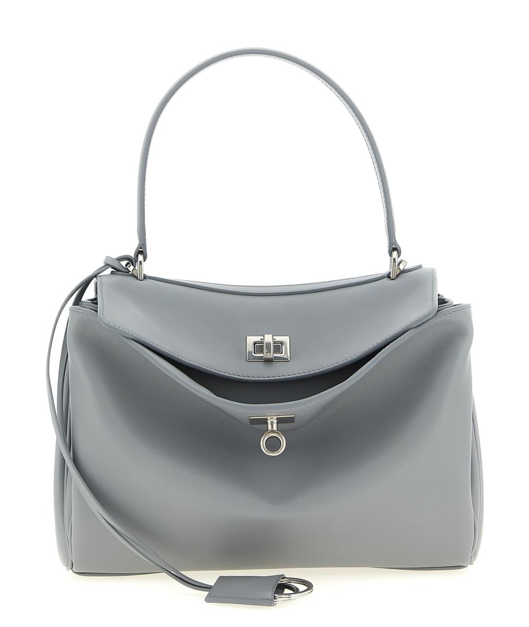 BALENCIAGA Серая кожаная сумка тоут, фото 1