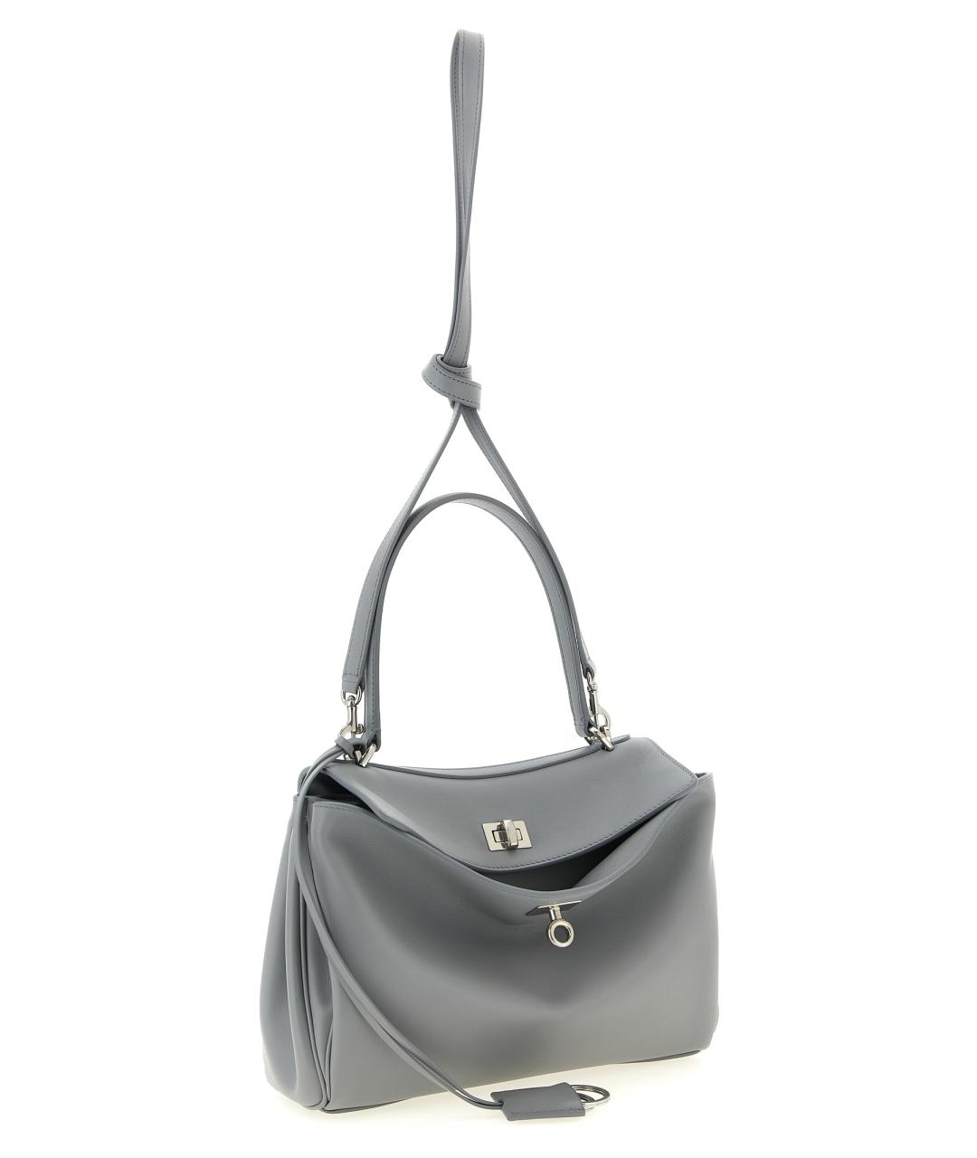 BALENCIAGA Серая кожаная сумка тоут, фото 3