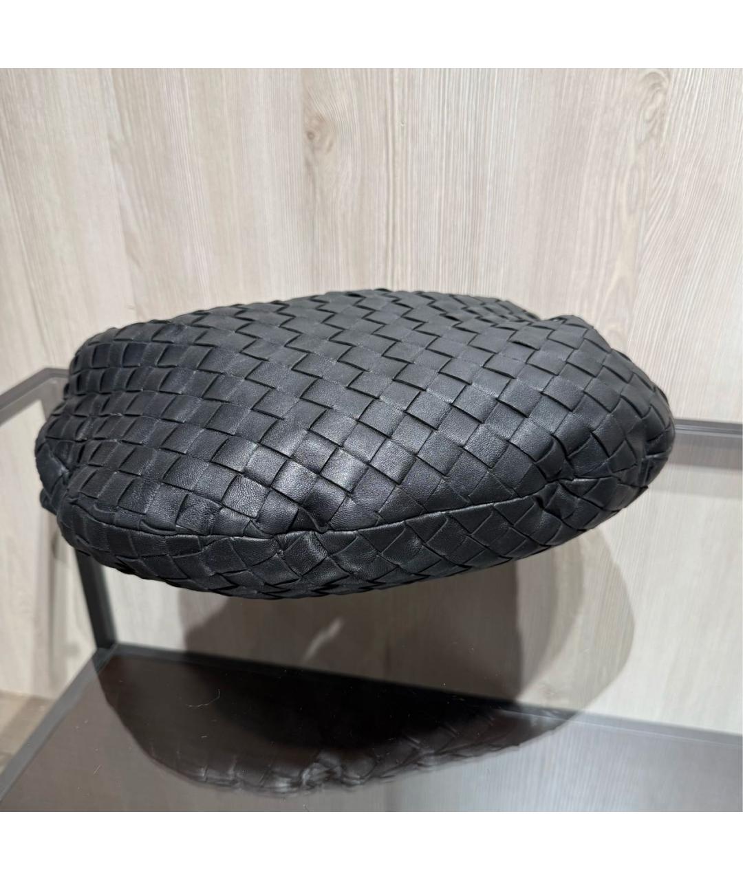 BOTTEGA VENETA Черная кожаная сумка через плечо, фото 5