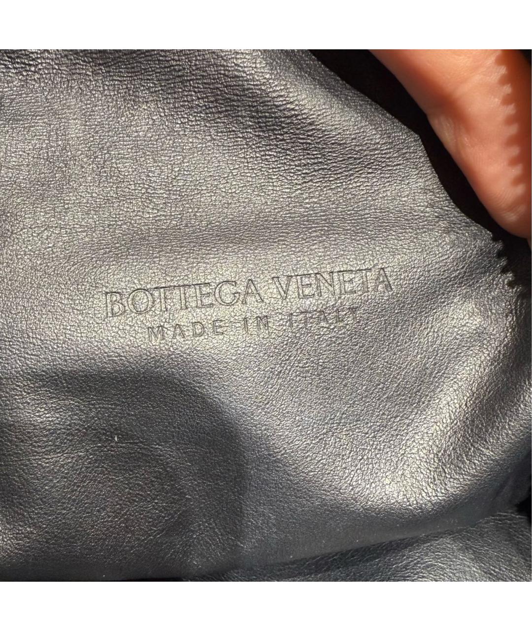 BOTTEGA VENETA Черная кожаная сумка через плечо, фото 7