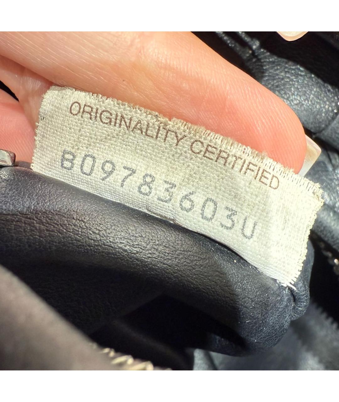 BOTTEGA VENETA Черная кожаная сумка через плечо, фото 8