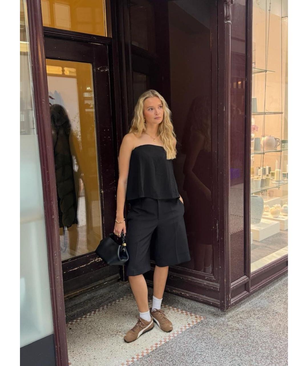 GANNI Черная кожаная сумка через плечо, фото 5