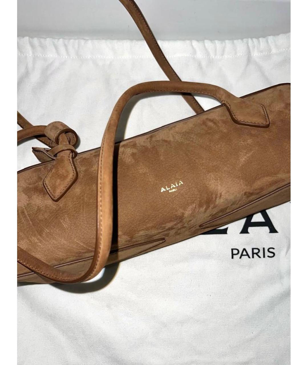 ALAIA Коричневая замшевая сумка через плечо, фото 2