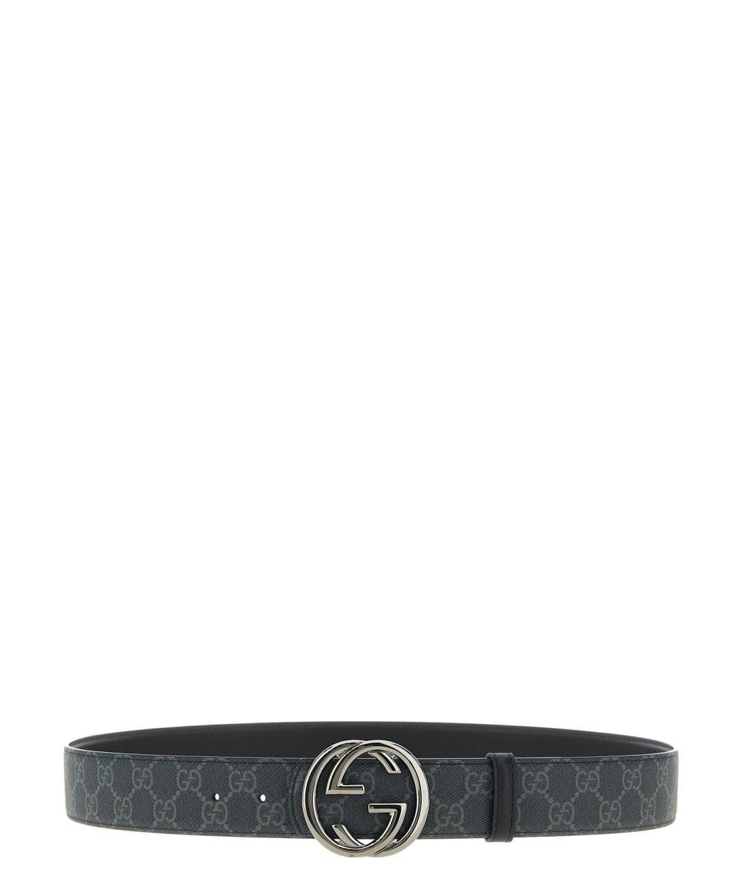 GUCCI Черный ремень, фото 1