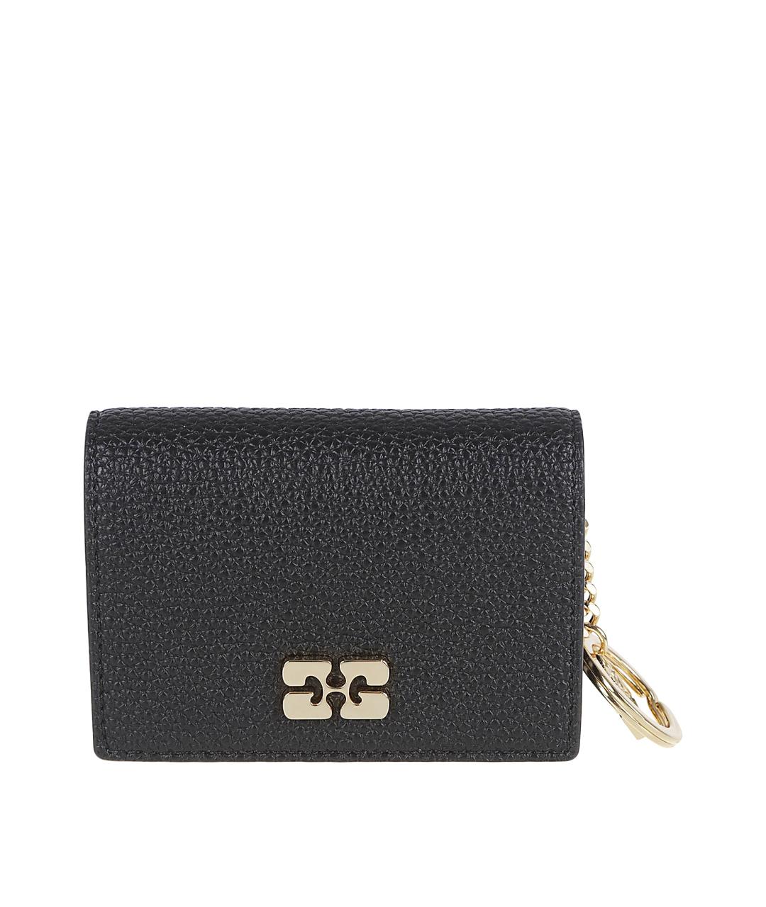 GANNI Черный кошелек из искусственной кожи, фото 1