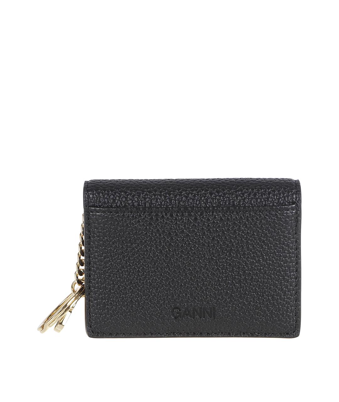 GANNI Черный кошелек из искусственной кожи, фото 2