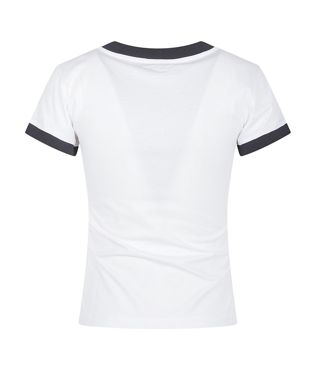 GANNI Белая хлопковая футболка, фото 3