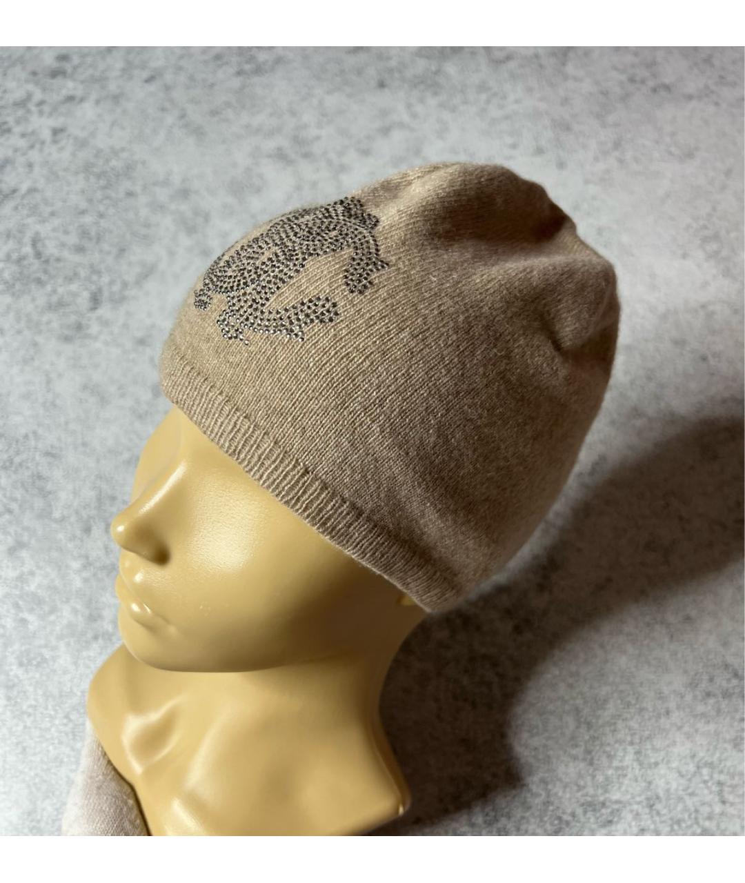 ROBERTO CAVALLI Бежевая кашемировая шапка, фото 3