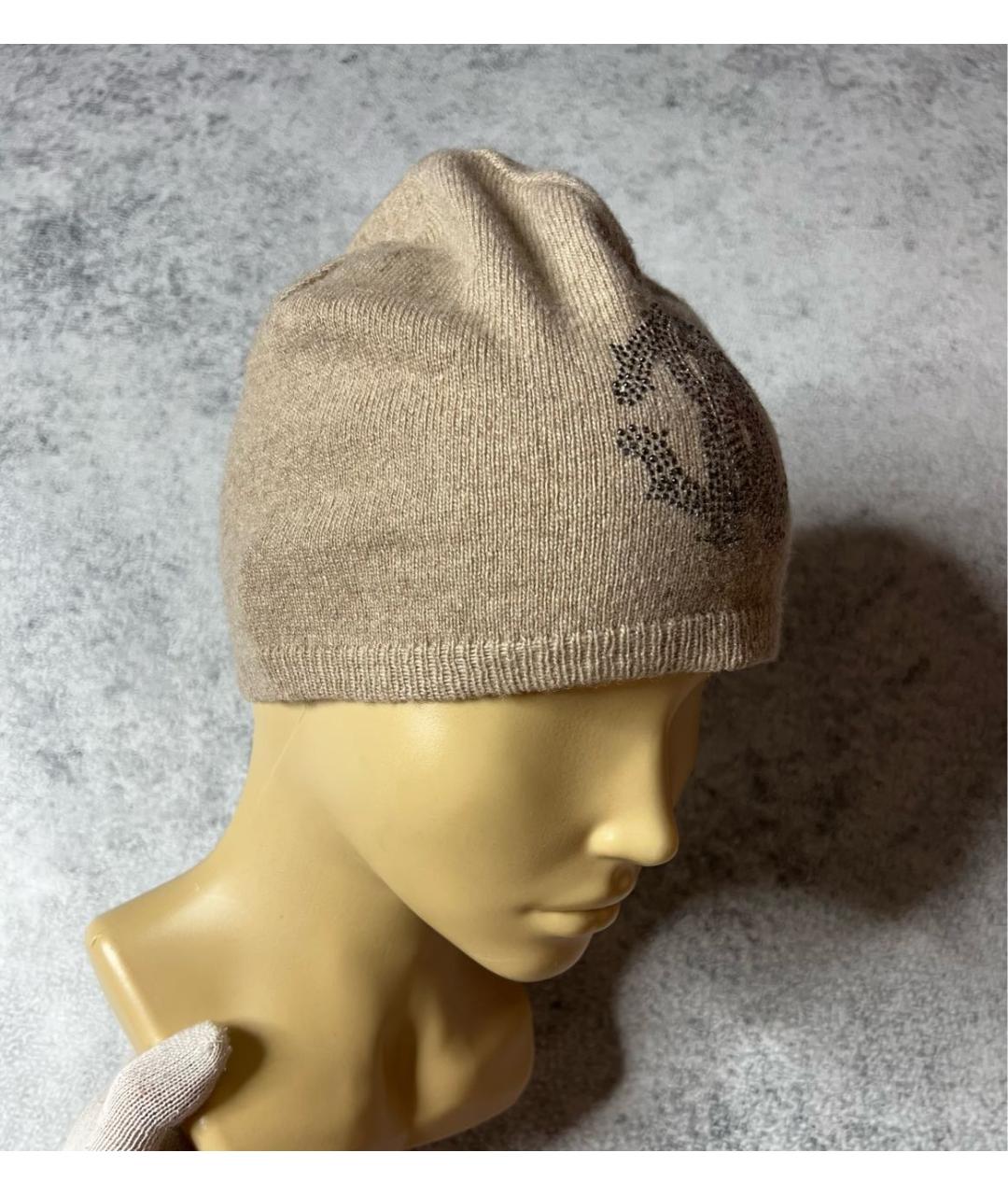 ROBERTO CAVALLI Бежевая кашемировая шапка, фото 2