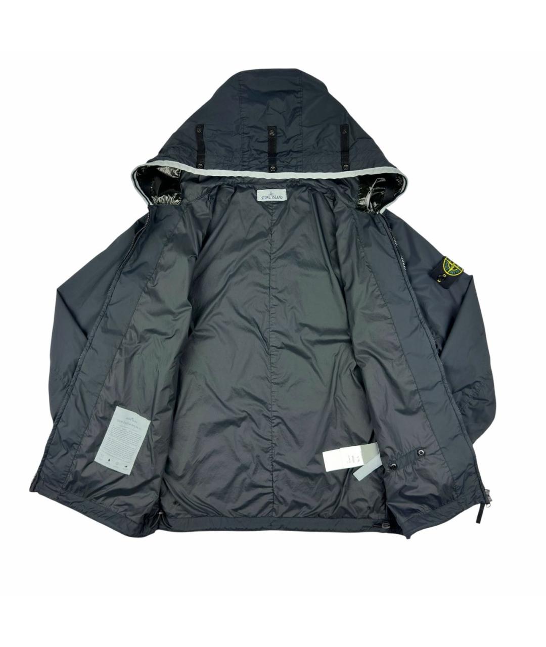 STONE ISLAND Темно-синяя полиамидовая куртка, фото 6