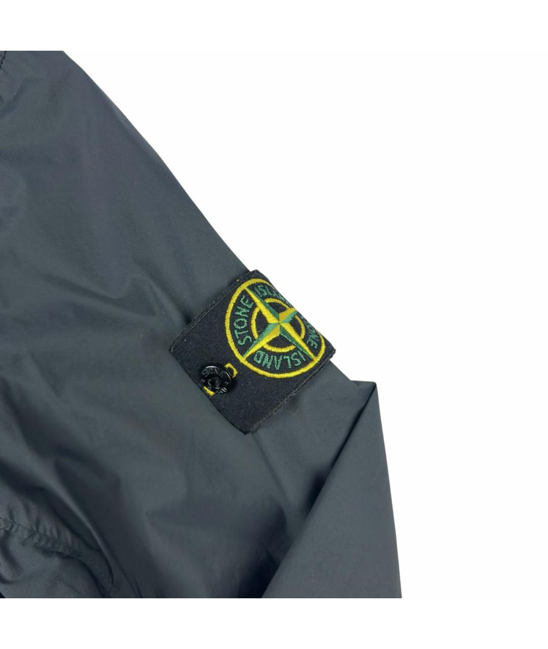 STONE ISLAND Темно-синяя полиамидовая куртка, фото 4