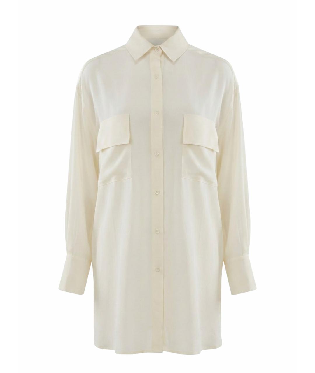 GENTRY PORTOFINO Бежевая шелковая блузы, фото 1