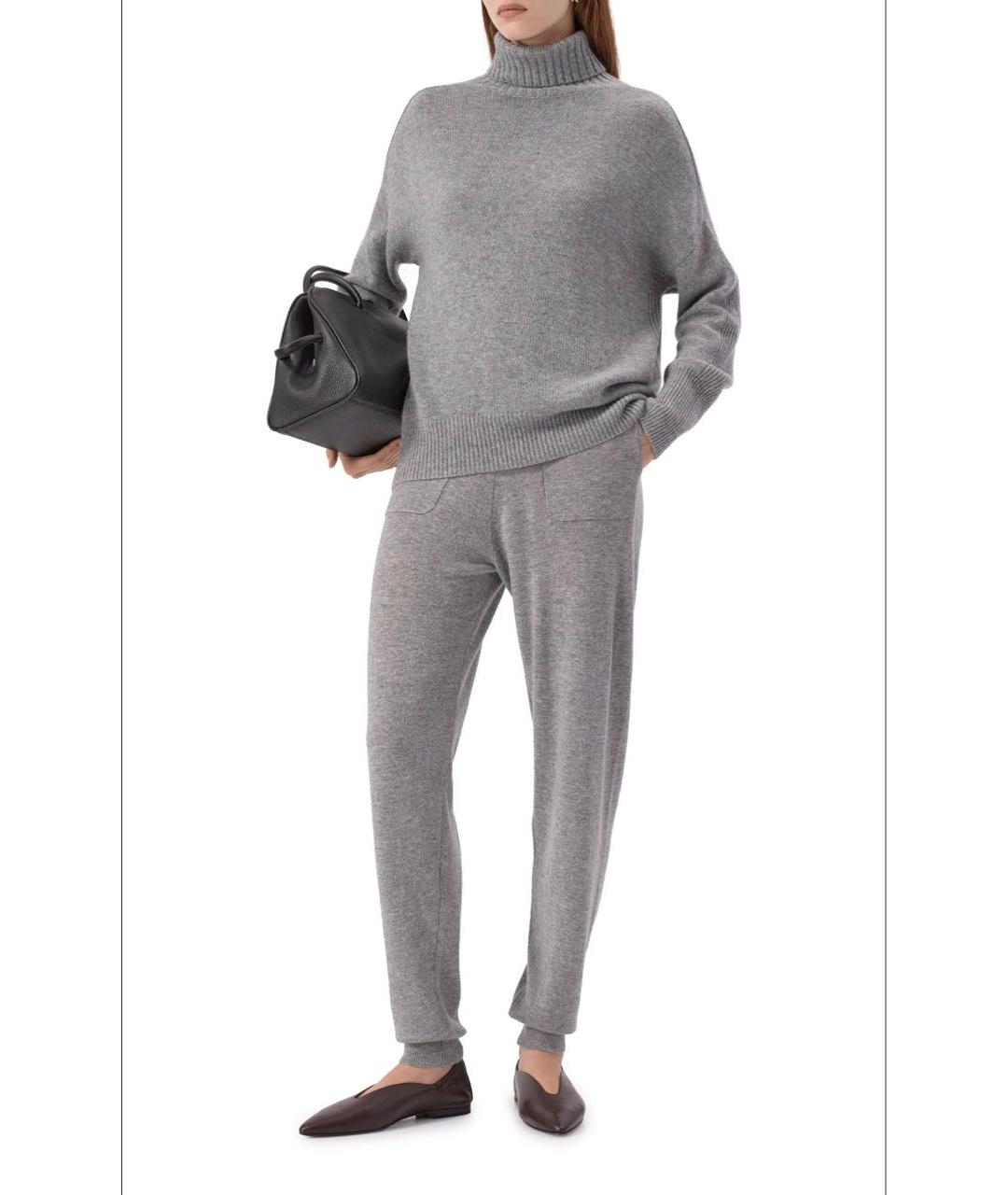 ALLUDE Серые шерстяные брюки узкие, фото 7