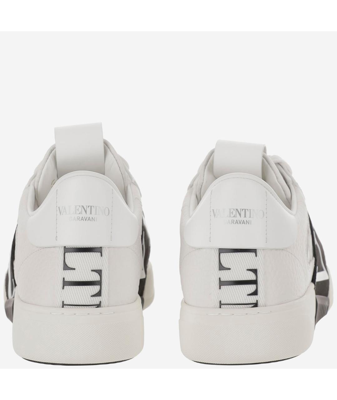VALENTINO Белые кожаные низкие кроссовки / кеды, фото 4