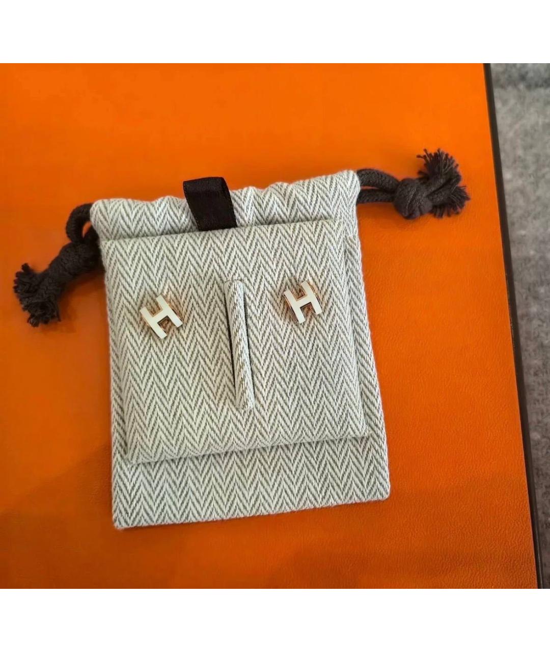 HERMES Розовые серьги из розового золота, фото 4