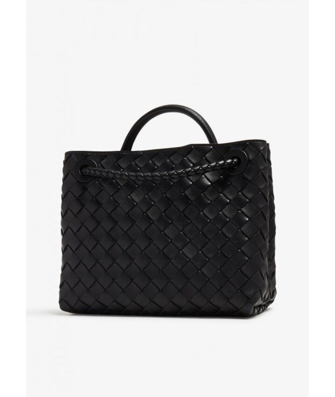 BOTTEGA VENETA Черная кожаная сумка с короткими ручками, фото 3