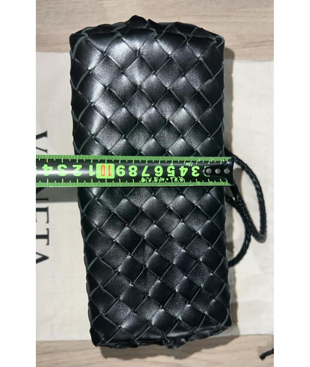 BOTTEGA VENETA Черная кожаная сумка с короткими ручками, фото 7