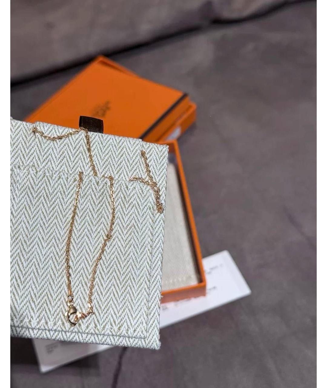 HERMES Белая металлическая подвеска, фото 4