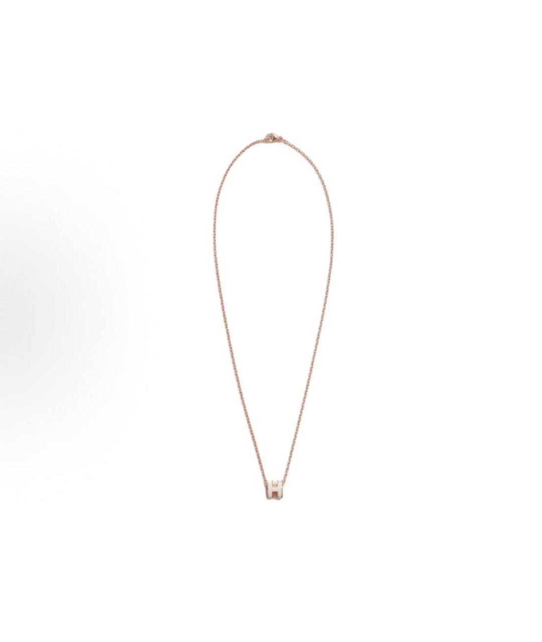 HERMES Белая металлическая подвеска, фото 2