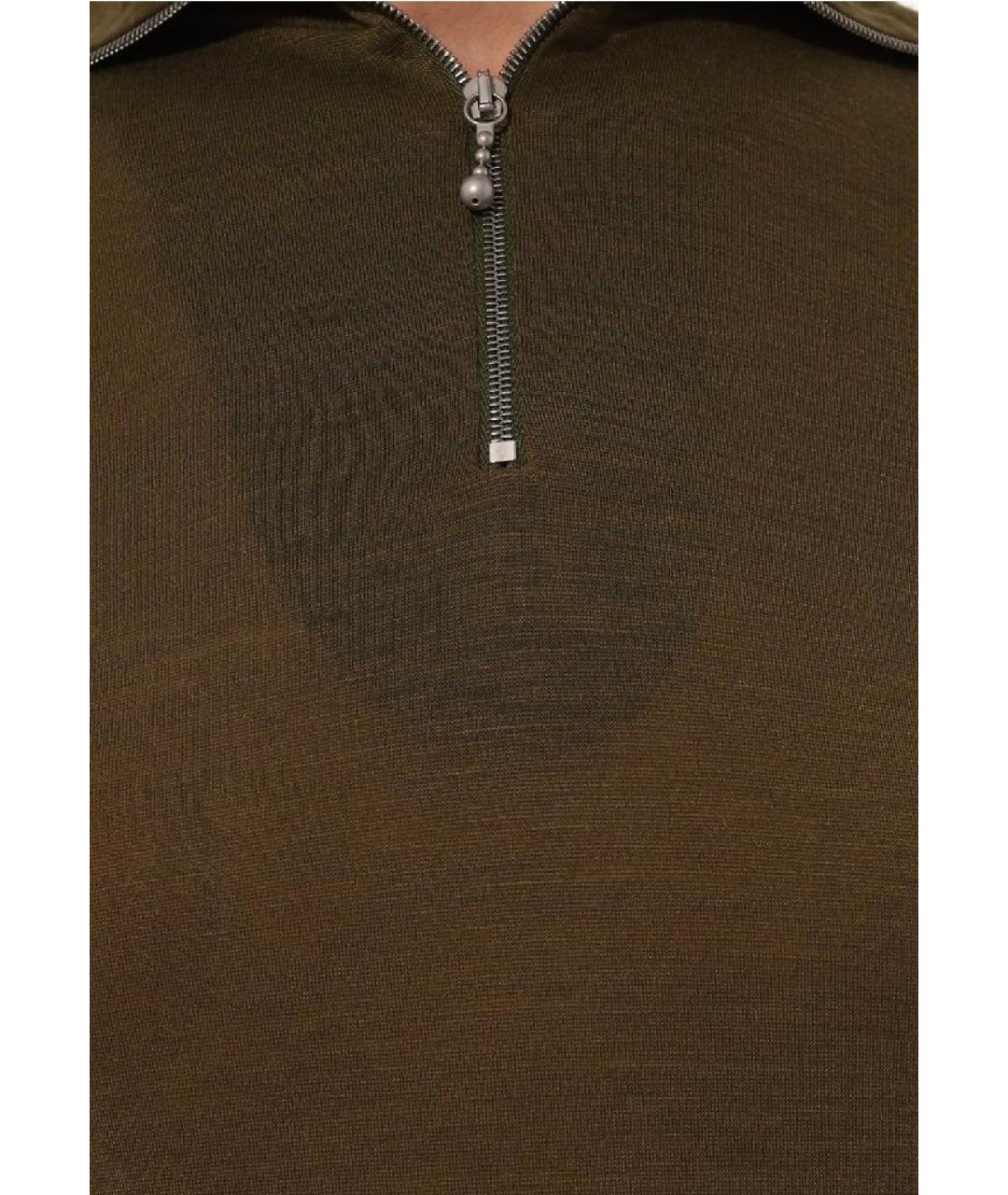 JIL SANDER Хаки шерстяная водолазка, фото 4