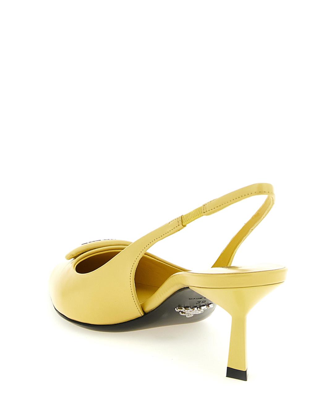 PRADA Желтые кожаные туфли, фото 3