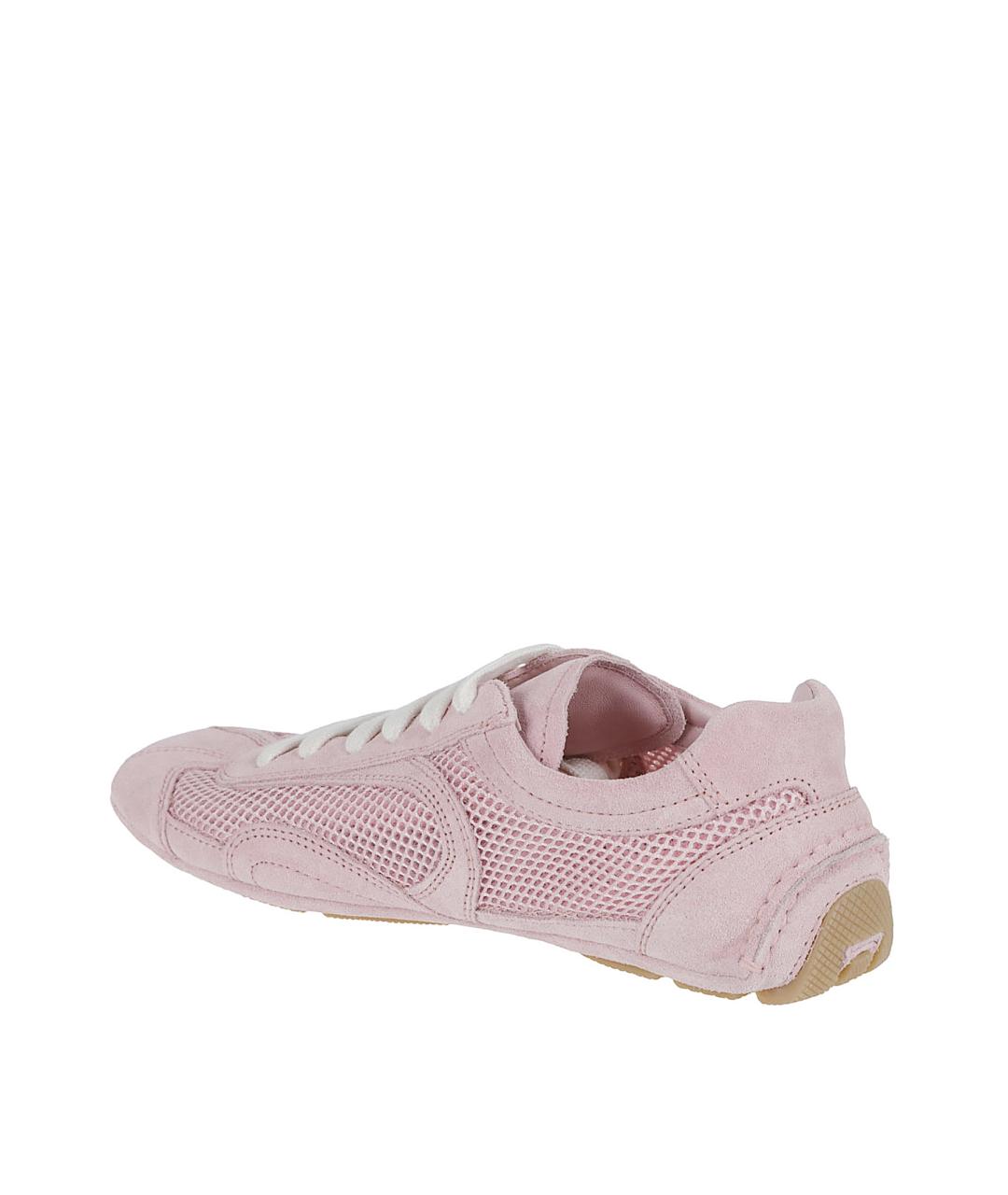 PRADA Розовые кожаные кроссовки, фото 3