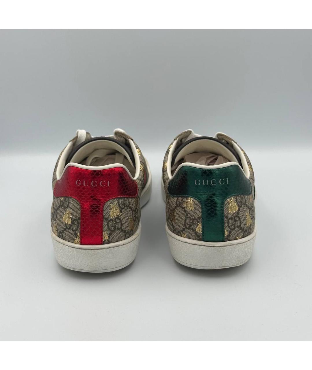 GUCCI Бежевые низкие кроссовки / кеды, фото 5