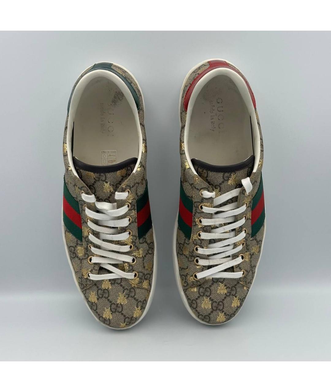 GUCCI Бежевые низкие кроссовки / кеды, фото 3