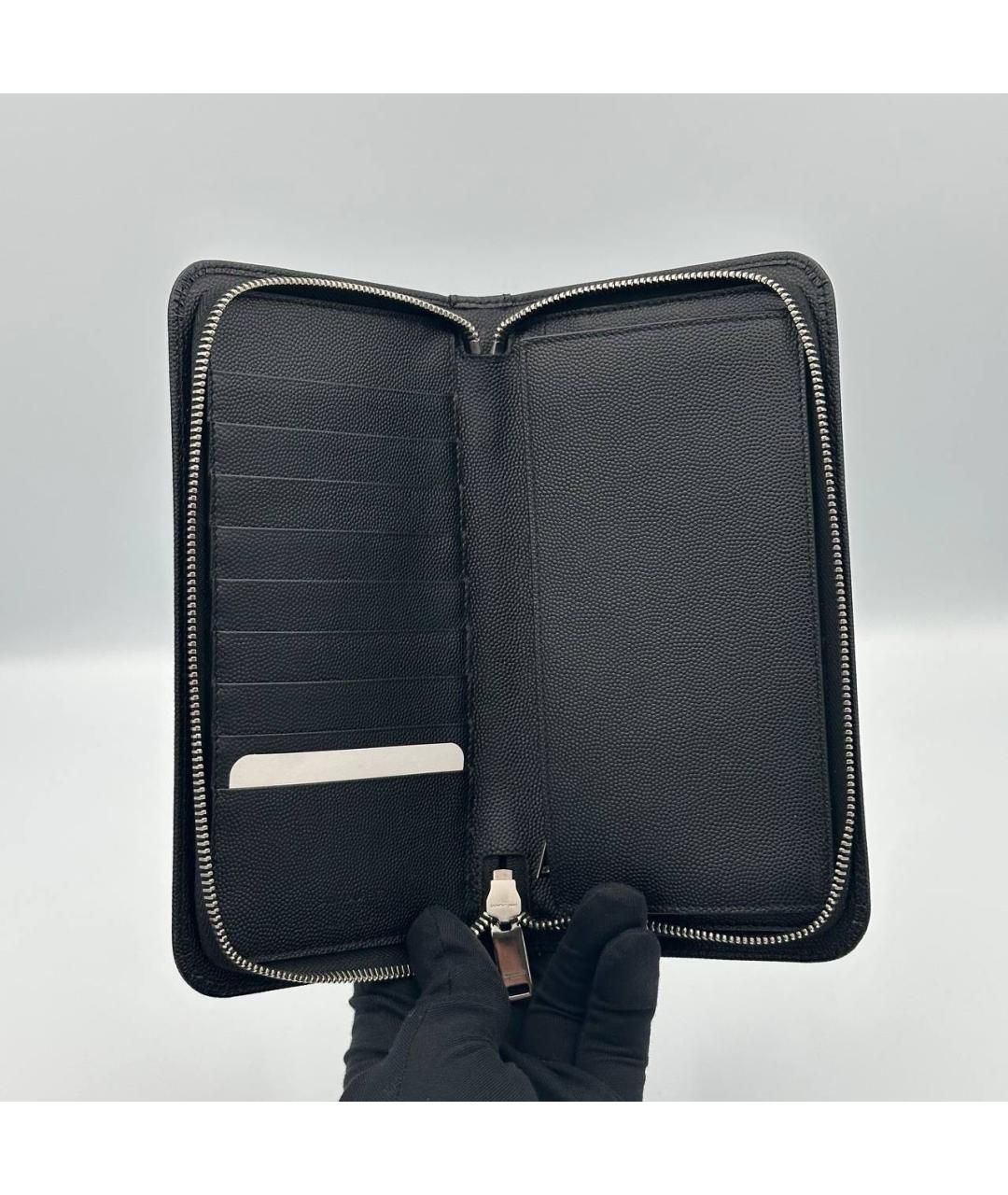 SAINT LAURENT Черный кошелек, фото 3